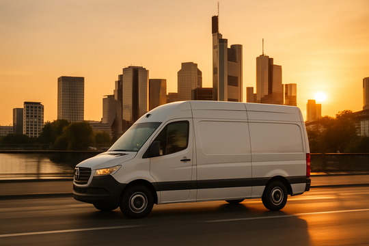 Express Möbeltransport Frankfurt – weißer Mercedes Sprinter